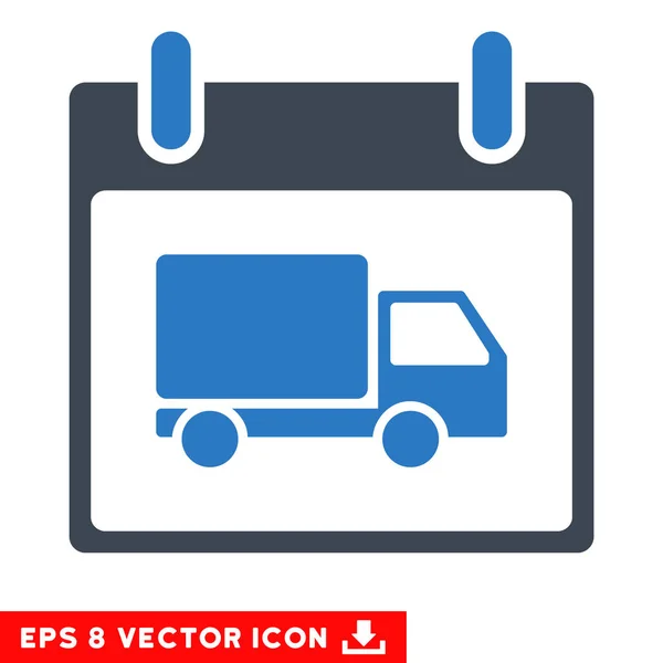 Entrega Carro Calendário Dia Vector Eps Ícone — Vetor de Stock