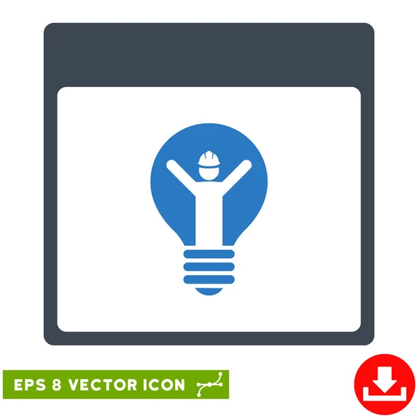 Elektriker Kalender Seite Vektor eps Symbol — Stockvektor