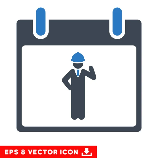 Inženýr kalendáře den vektorové Eps ikona — Stockový vektor