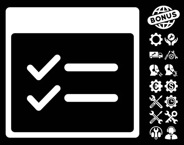 Pagina Vector gedaan Items kalenderpictogram met Bonus — Stockvector