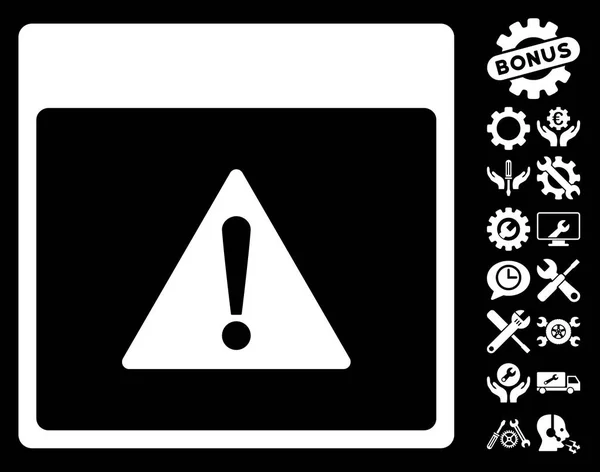Помилка сторінки календаря Векторна піктограма з бонусом — стоковий вектор