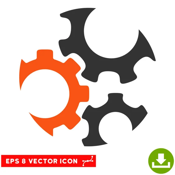 Mechanics Gears Vector Eps Icon — Stock Vector