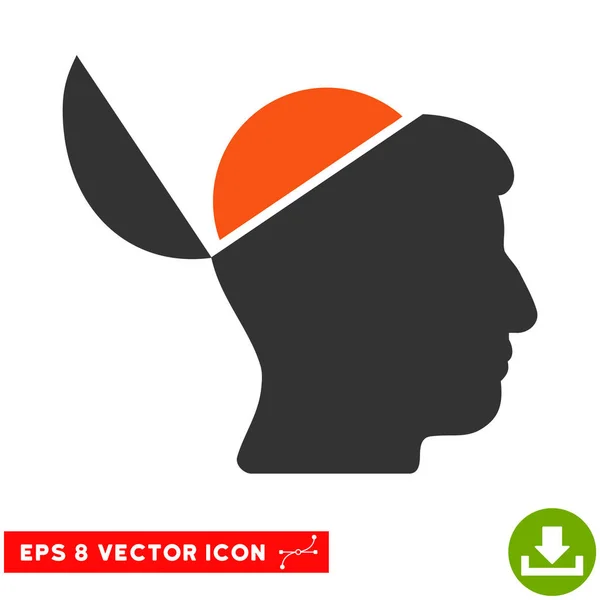Open Brain Vector eps Icon — Stockvektor