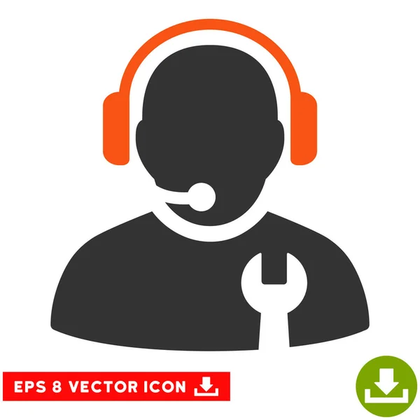 Operador de serviço Vector Eps Icon — Vetor de Stock