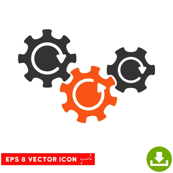 Engranajes de transmisión Rotación Vector Eps Icono — Vector de stock