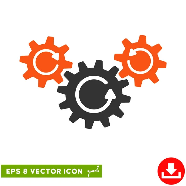 Getrieberäder Rotationsvektor eps Symbol — Stockvektor