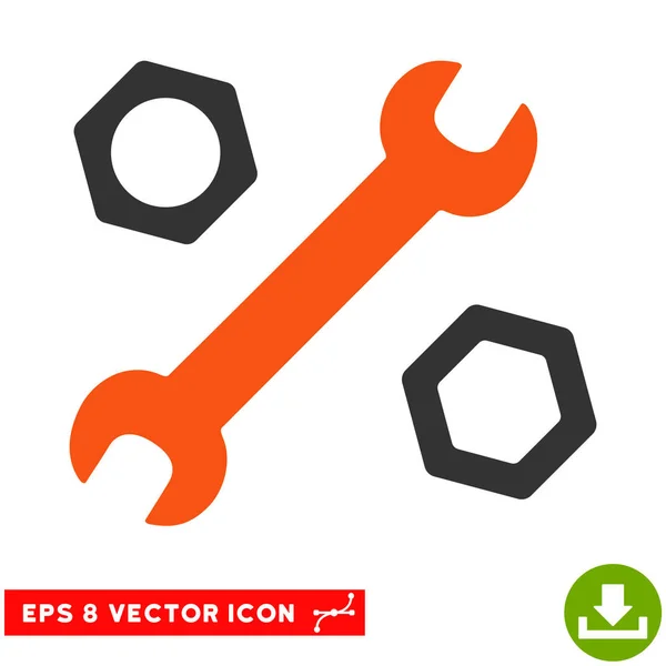 Llave y tuercas Vector Eps icono — Vector de stock