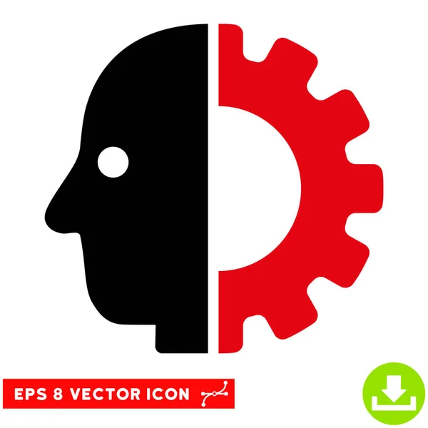 Cyborg cabeza Vector Eps icono — Vector de stock