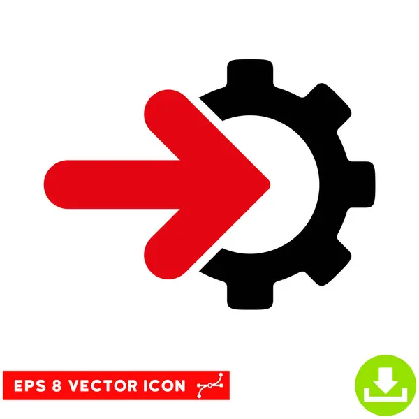 Gear Integration Vector Eps Icon — Stock Vector