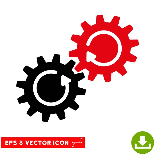 Getriebemechanismus Rotationsvektor eps Symbol — Stockvektor