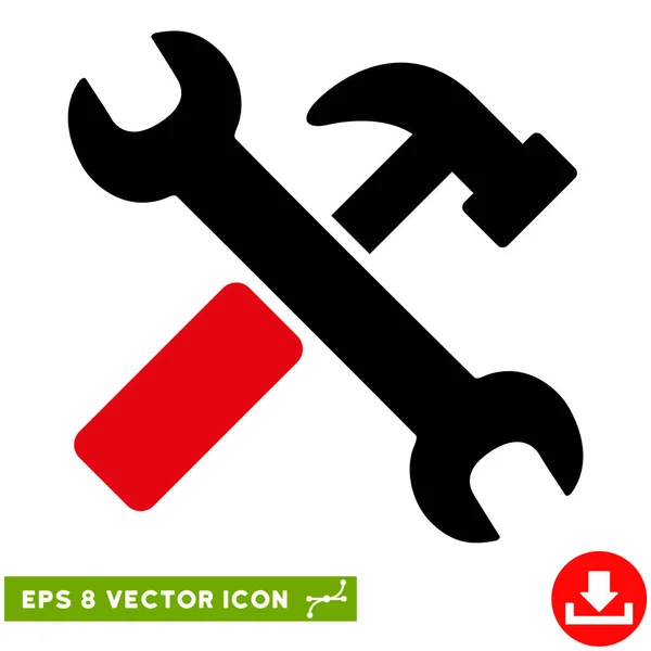 Hammer und Schraubenschlüssel Vektor eps Symbol — Stockvektor