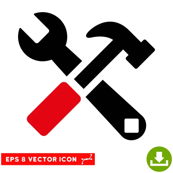 Hammer und Schraubenschlüssel Vektor eps Symbol — Stockvektor