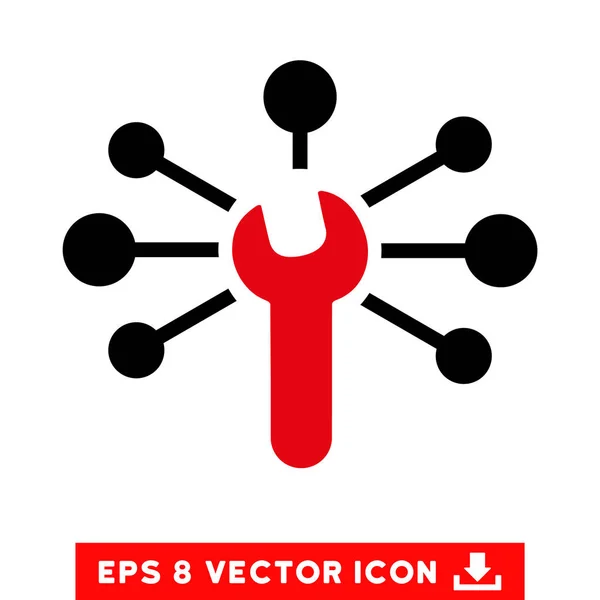 Service Wrench Relations Vector Eps Icon — Stock Vector