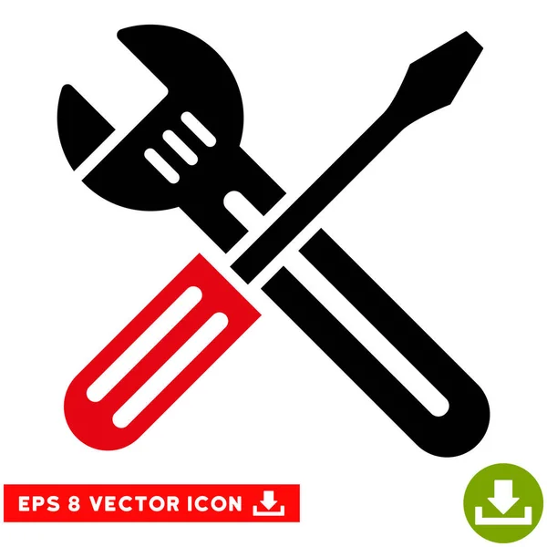 Schraubenschlüssel und Schraubendreher Vektor eps icon — Stockvektor