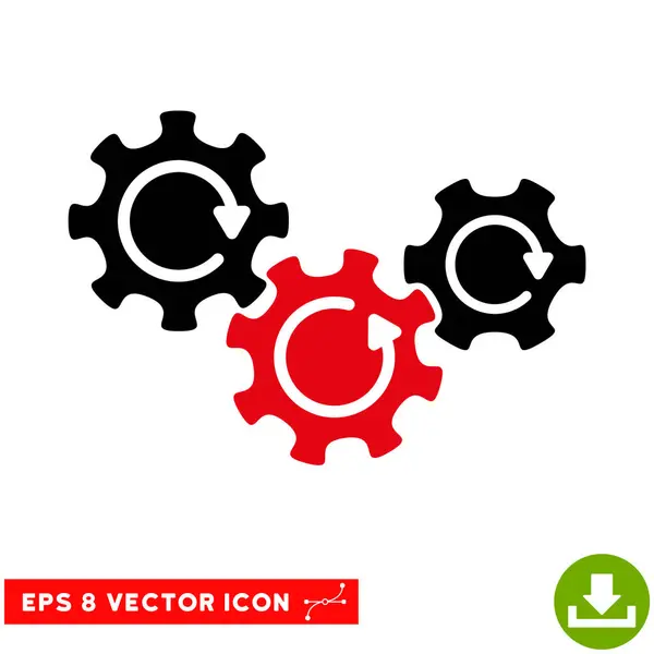 Engranajes de transmisión Rotación Vector Eps Icono — Vector de stock