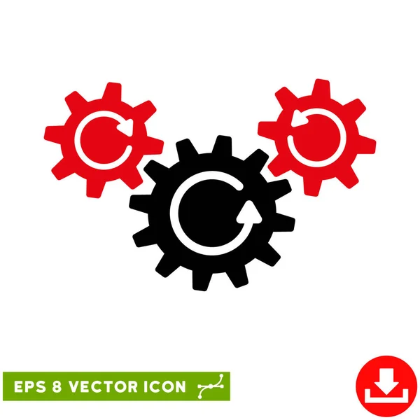 Ruedas de transmisión Rotación Vector Eps Icono — Vector de stock
