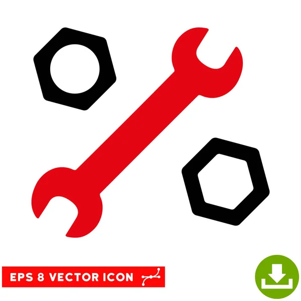 Llave y tuercas Vector Eps icono — Vector de stock