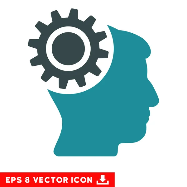 Gehirn Getriebe Vektor eps Symbol — Stockvektor