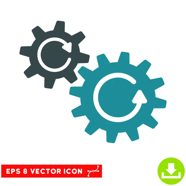 Cogs Rotação Vector Eps Ícone — Vetor de Stock