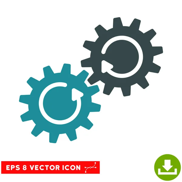 Gear Mechanism Rotation Vector Eps Icon — Stock Vector