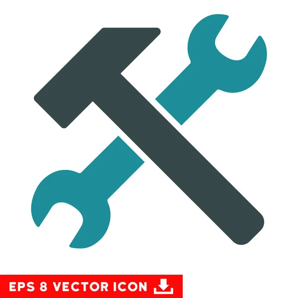 Hammer und Schraubenschlüssel Vektor eps Symbol — Stockvektor