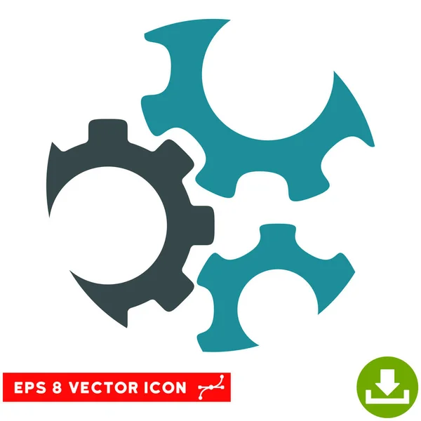 Mecânica Engrenagens Vector Eps Ícone —  Vetores de Stock