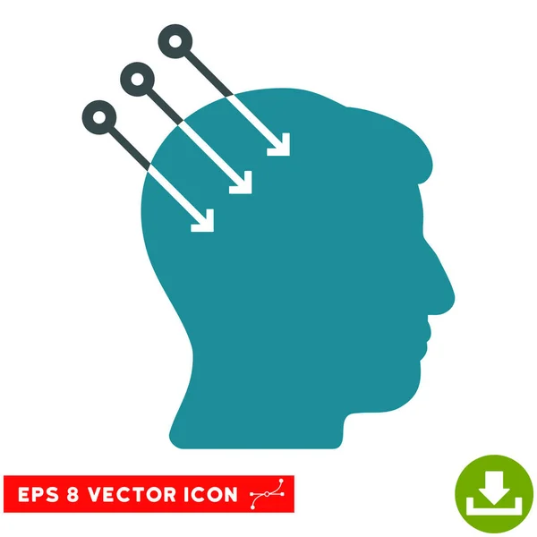 Conectores de interfaz neuronal Vector Eps Icono — Vector de stock