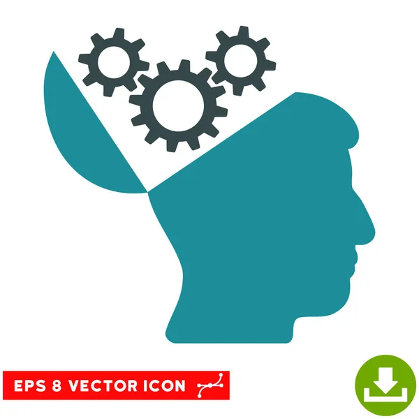 Engranajes de mente abierta Vector Eps icono — Vector de stock