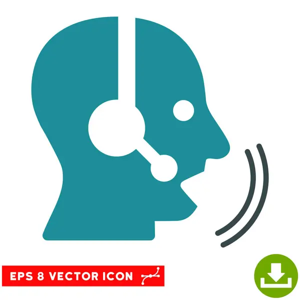 Operador Speech Vector Eps Icon — Vetor de Stock