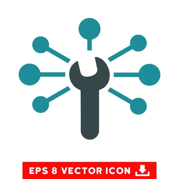 Service Wrench Relations Vector Eps Icon — Stock Vector