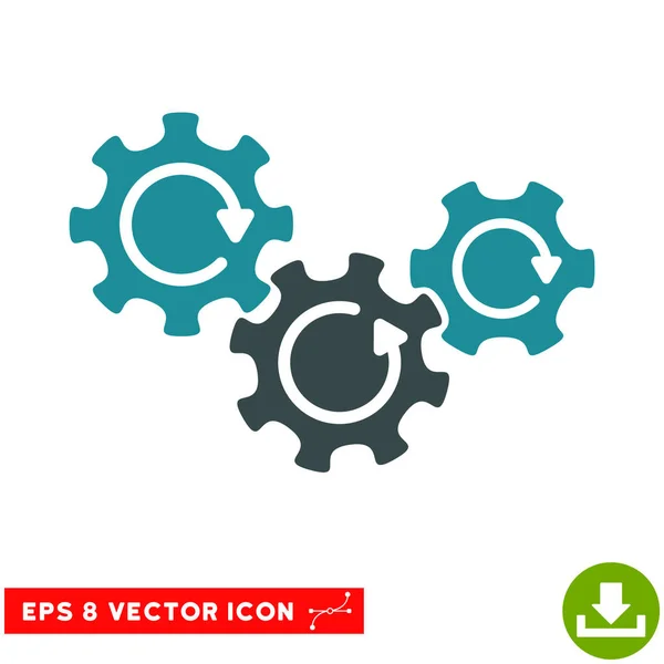 Transmission Gears Rotation Vector Eps Icon — Stock Vector