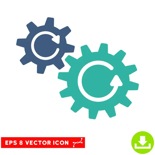 Cogs Rotation Vector Eps Icon — Stock Vector