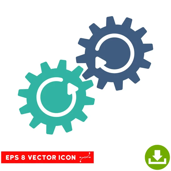 Getriebemechanismus Rotationsvektor eps Symbol — Stockvektor