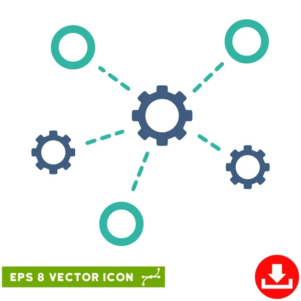 Getriebe Beziehungen Vektor eps Symbol — Stockvektor