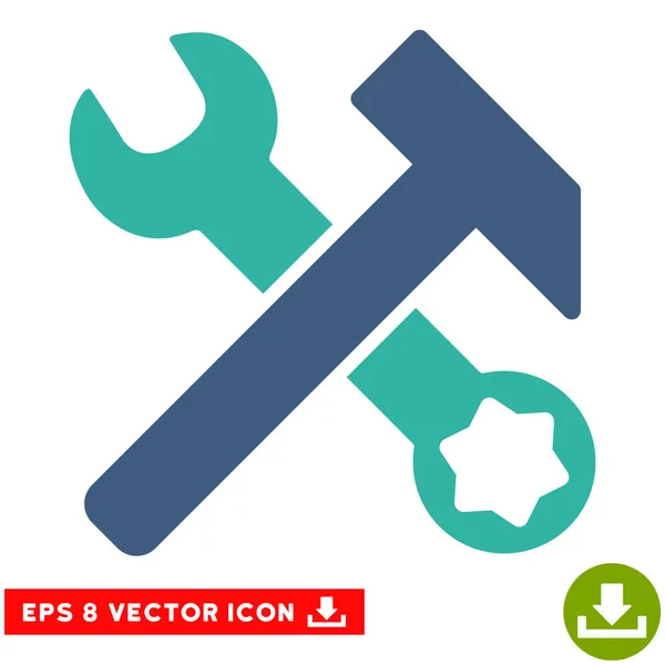 Kalapács és a csavarkulcsot vektoros Eps-ikon — Stock Vector