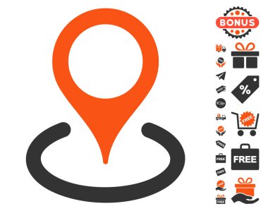Ücretsiz Bonus ile konum simgesi