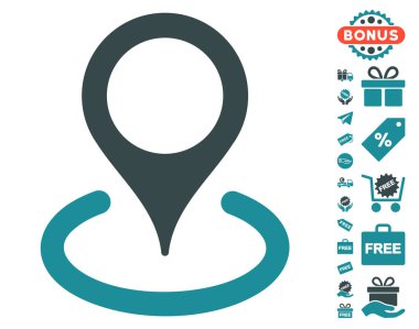 Ücretsiz Bonus ile konum simgesi