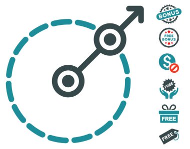 Yuvarlak alan çıkış simgesini ücretsiz bonus