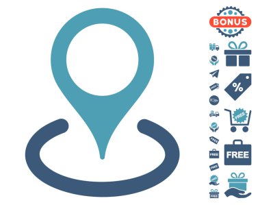 Ücretsiz Bonus ile konum simgesi