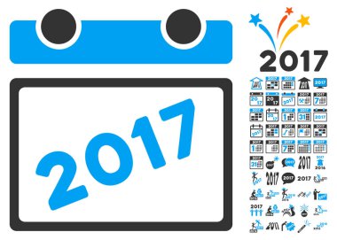 2017 takvim simgesini 2017 yıl Bonus sembollerin ile