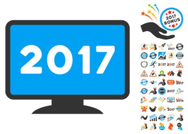 2017 görüntü simgesini 2017 yıl Bonus sembollerin ile