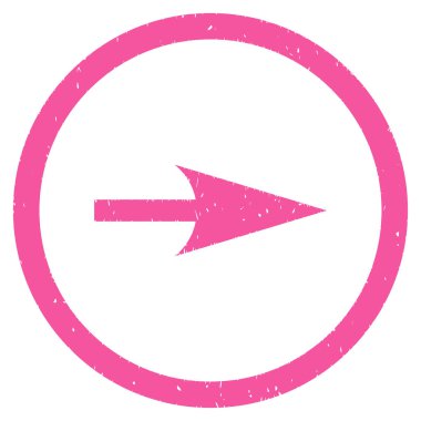 Sağ ok simgesi lastik damgası keskin