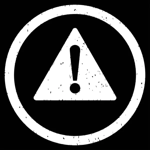 Icono de advertencia Sello de goma — Vector de stock
