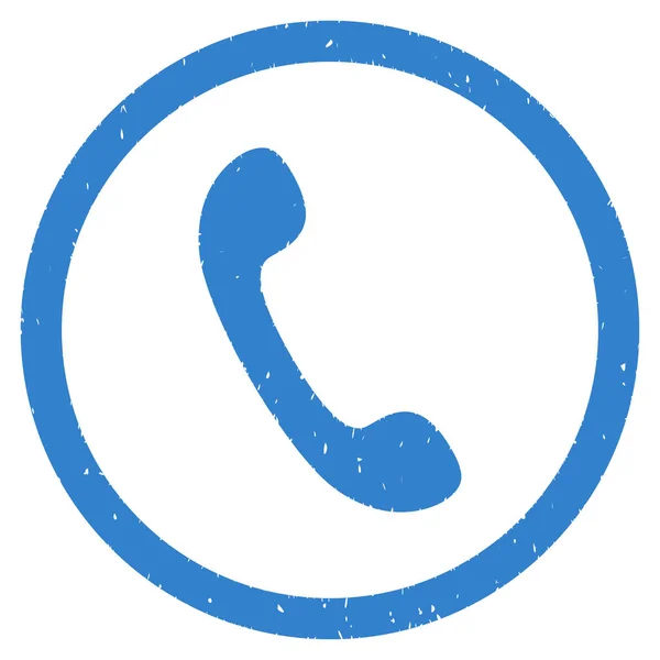 Telefon mottagare ikonen gummistämpel — Stock vektor