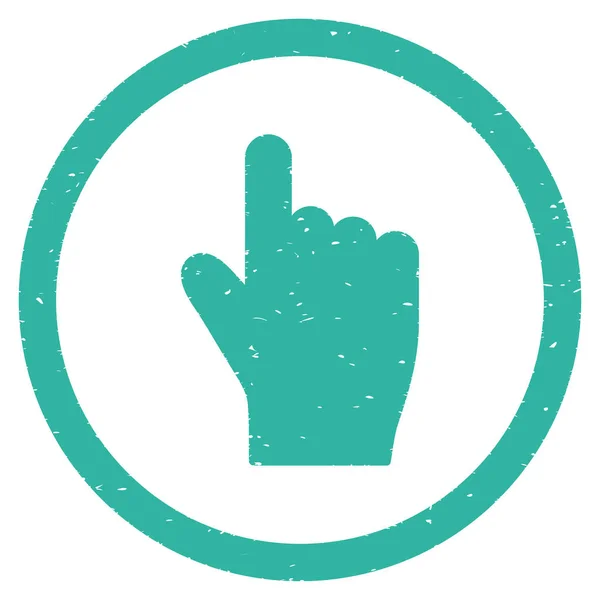 Index Finger Up Direction Icône Caoutchouc Timbre — Image vectorielle