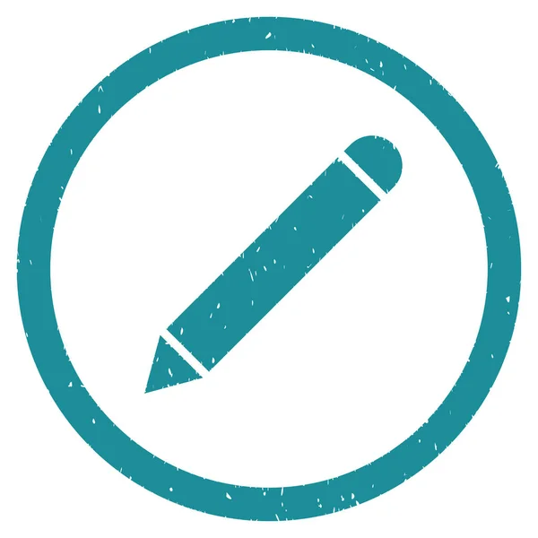 Pencil Icon Rubber Stamp — Stock Vector