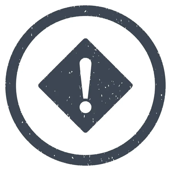 Error rombo icono sello de goma — Vector de stock