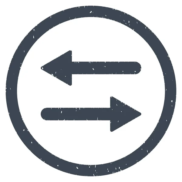 Stempli gumowych ikona strzałki poziome Exchange — Wektor stockowy