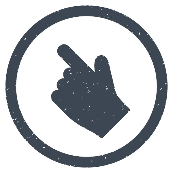 Pekfinger vänster upp riktning ikonen gummistämpel — Stock vektor