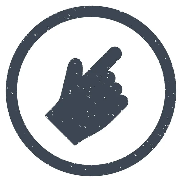 Index Finger Right Up Direction Icono Sello de goma — Vector de stock